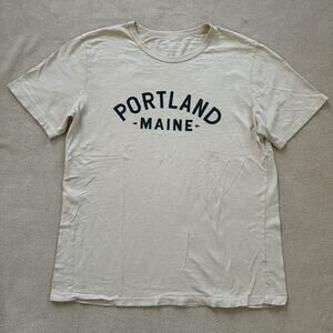 Flint And Tinder Portland Maine Slub Cotton Tee Shirt Large